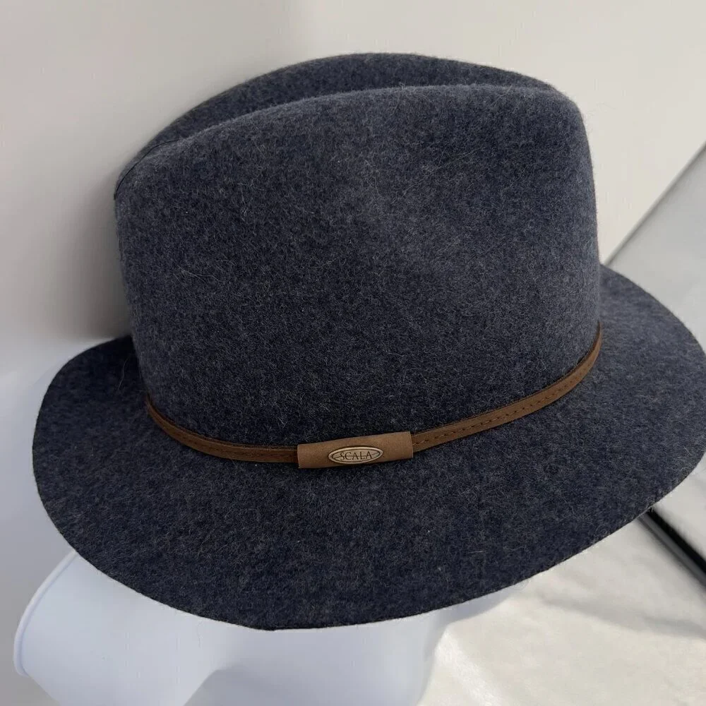 Scala Women's Hand Made Charcoal Gray Hat One Size Fits All
